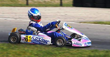 Med den nye motor i KF3 påregner Bo Sørensen at få endnu mere fart i sin go kart.